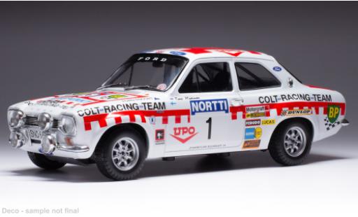 Modelauto Ford Escort RS 1600 MK I No.1 1000 Lakes Rally 1974 1/18 IXO