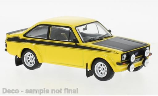 Modelauto Ford Escort RS 1800 MK II geel/zwart 1976 1/43 IXO