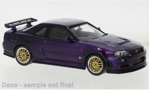 Modelauto Nissan Skyline R34 GT-R metallic lila 2002 1/43 IXO