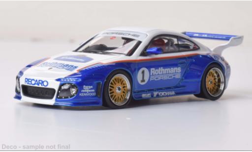 Modelauto Porsche 911 Base Old and New wit/blauw Rothmans- 1/43 IXO