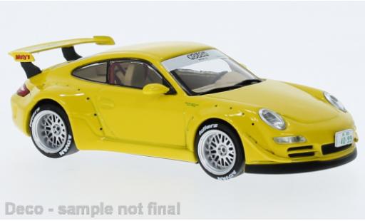 Modelauto Porsche 911 RWB geel 1/43 IXO