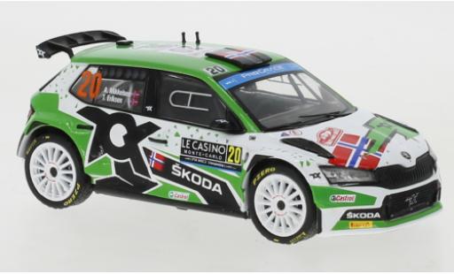 Modelauto Skoda Fabia Rally2 EVO No.20 WRC Rally Monte Carlo 2022 1/43 IXO