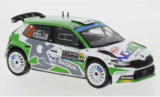Modelauto Skoda Fabia Rally2 EVO No.22 WRC Rally Monte Carlo 2022 1/43 IXO