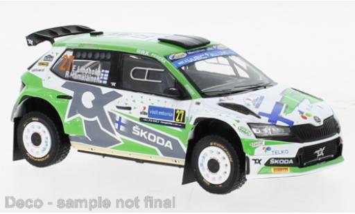 Modelauto Skoda Fabia Rally2 EVO No.27 Rally WM Rally Estland 2022 1/43 IXO