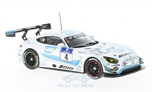 Modelauto Mercedes AMG GT GT3 3 No.4 AMG-Team zwart Falcon 24h N&Atilde;&frac14;rburgring 2016 B.Schneider/M.Engel/A.Christodolou/M.Metzger 1/43 IXO