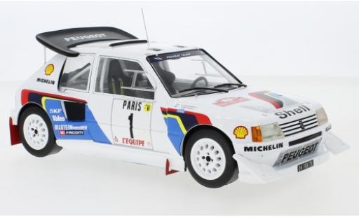 Modelauto Peugeot 205 Turbo 16 T16 E2 No.1 Talbot Sport Rally WM Rally Monte Carlo 1986 T.Salonen/S.Harjanne 1/18 IXO