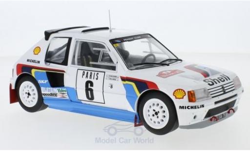 Modelauto Peugeot 205 Turbo 16 T16 No.6 Rally WM Rally Monte Carlo 1985 T.Salonen/S.Harjanen 1/18 IXO