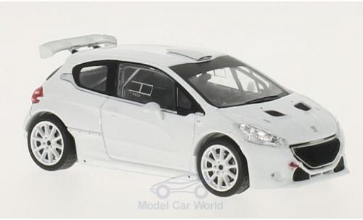 Modelauto Peugeot 208 T16 R5 wit 2014 Plain Body Version inklusive 4 Ersatzr&Atilde;&curren;der 1/43 IXO