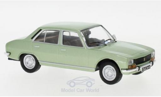 Modelauto Peugeot 504 Berline metallic groen 1969 1/43 IXO