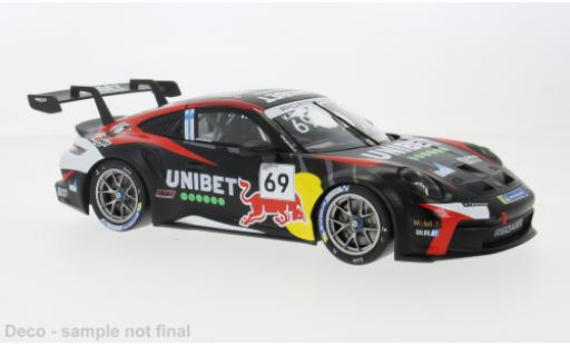 Modelauto Porsche 911 GT3 Cup Zolder 2024 #69 1/18 IXO