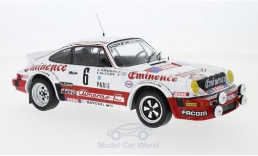 Modelauto Porsche 911 SC No.6 Almeras Eminence Rally WM Rally Monte Carlo 1982 B.Waldegard/H.Thorszelius 1/18 IXO
