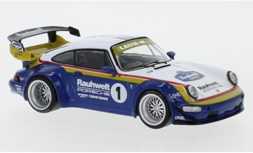 Modelauto Porsche 911 RWB wit/blauw RAUH-Welt 1/43 IXO