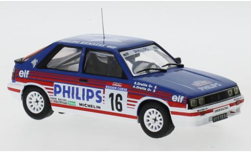 Modelauto Renault 11 Turbo No.16 Philips Rally WM Tour de Corse 1987 A.Oreille/S.Oreille 1/43 IXO