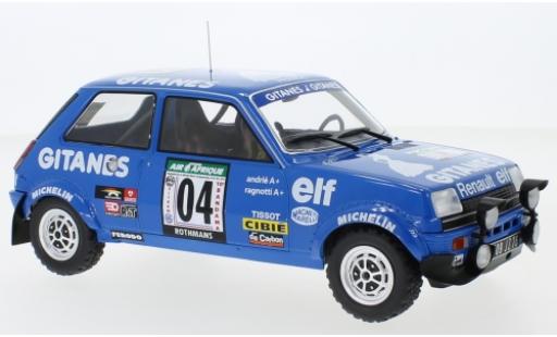 Modelauto Renault 5 Alpine No.4 Gitanes Rally Bandama 1978 J.Ragnotti/J-M.Andrie 1/18 IXO