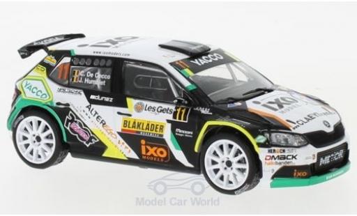 Modelauto Skoda Fabia R5 No.11 Rally Condroz 2018 C. De Cecco/J.Humblet 1/43 IXO