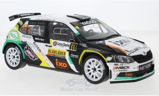 Modelauto Skoda Fabia R5 No.11 Yacco Rally Condroz 2018 C. De Cecco/J.Humblet 1/18 IXO