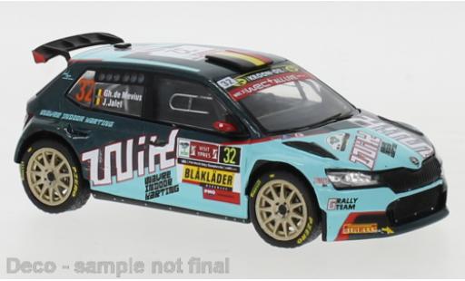 Modelauto Skoda Fabia R5 Evo Rally 2 No.32 Rally Ypres 2021 G.de Mevius/J.Jalet 1/43 IXO