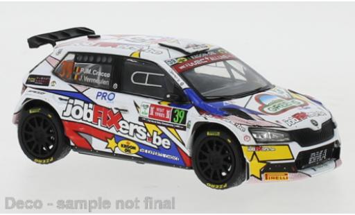 Modelauto Skoda Fabia R5 Evo Rally 2 No.39 jobfixers.be Rally Ypres 2021 P.J.M.Cracco/L.Vermeulen 1/43 IXO