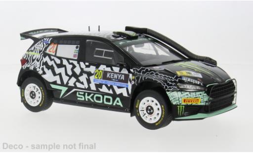 Modelauto Skoda Fabia Rally2 Rally WM Safari Rally Kenia 2024 #22 1/18 IXO
