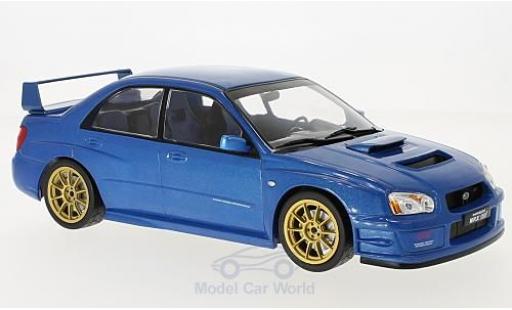 Modelauto Subaru Impreza STI WRX metallic blauw 2003 1/18 IXO