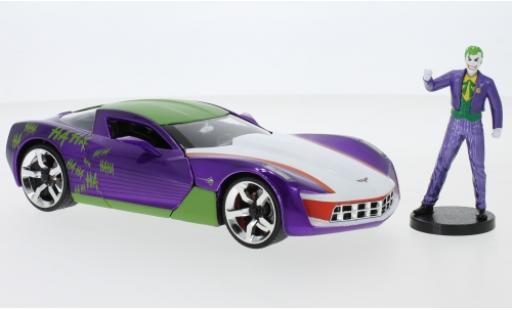 Modelauto Chevrolet Corvette Stingray Joker 2009 avec figurine 1/24 Jada Toys