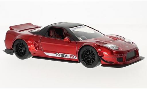 Modelauto Honda NSX Base Type-R metallic rood/zwart RHD 2002 Japan Spec - Widebody 1/24 Jada Toys