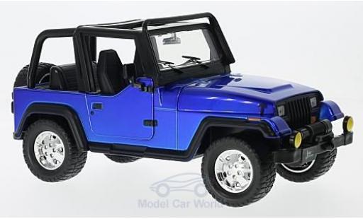 Modelauto Jeep Wrangler Base blauw 1992 zonder Vitrine 1/24 Jada Toys