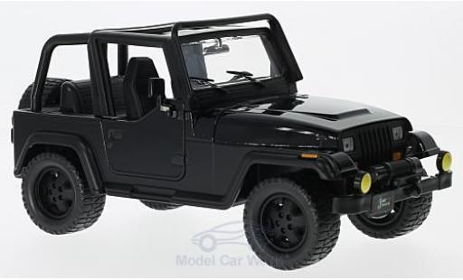 Modelauto Jeep Wrangler Base zwart 1992 zonder Vitrine 1/24 Jada Toys
