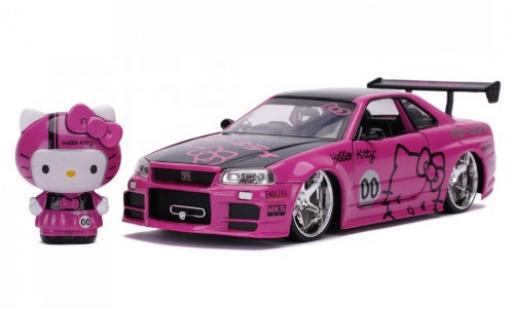 Modelauto Nissan Skyline R34 GT-R () RHD Hello Kitty 2002 1/24 Jada Toys