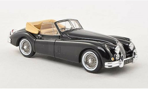Jaguar XK 140 1/43 Spark Drophead Coupe zwart modelauto