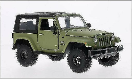 Jeep Wrangler Base 1/24 Jada Toys mat-olijfgroen/zwart 2007 modelauto