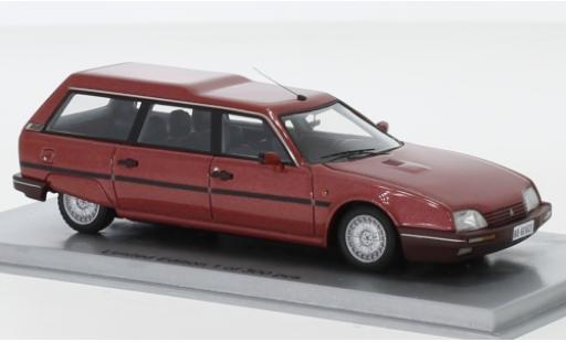 Modelauto Citroen CX Break 25 TRD Turbo 2 Stationwagen metallic rood 1986 1/43 Kess