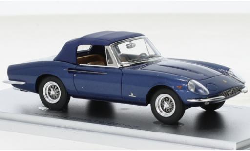 Modelauto Ferrari 365 California Spyder metallic blauw/blauw 1966 1/43 Kess