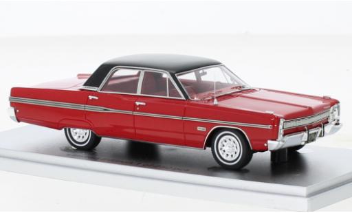 Modelauto Plymouth Fury Base 4-Door Sedan rood/zwart 1968 1/43 Kess