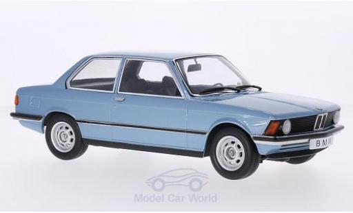 Modelauto Bmw 318 coupe i (E21) metallic blauw 1975 T&Atilde;&frac14;ren en Hauben sind nicht zu &Atilde;&para;ffnen 1/18 KK Scale