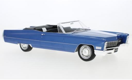 Modelauto Cadillac Deville Convertible Cabriolet metallic blauw 1967 1/18 KK Scale