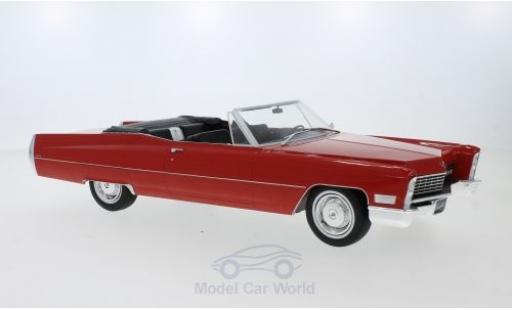 Modelauto Cadillac Deville Convertible Cabriolet rood 1968 1/18 KK Scale