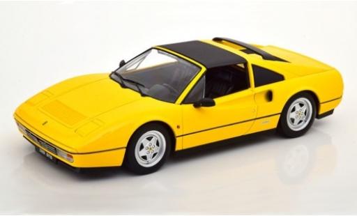 Modelauto Ferrari 328 GTS geel 1985 Targadak d&Atilde;&copy;tachable 1/18 KK Scale