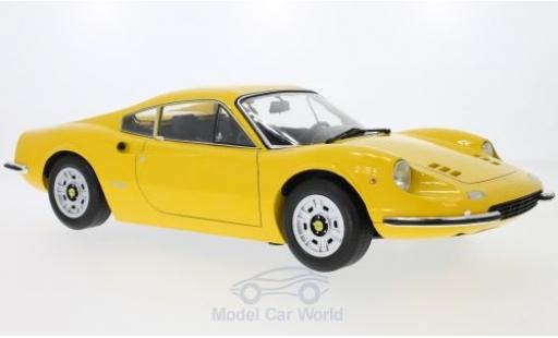 Modelauto Ferrari Dino GT 246GT geel 1973 1/12 KK Scale