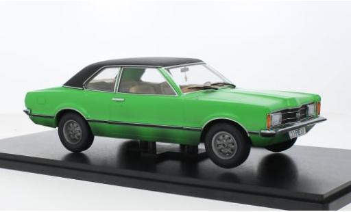Modelauto Ford Taunus TC1 GXL () groen/zwart 1971 1/18 KK Scale