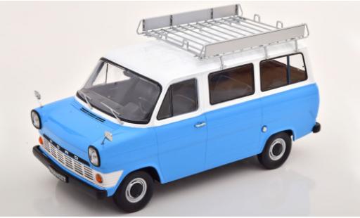 Modelauto Ford Transit Bus MK 1 Stationwagen blauw/wit 1965 avec Rack de toit 1/18 KK Scale
