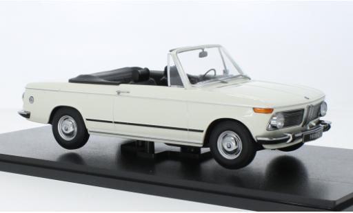 Modelauto Bmw 1600 cabriolet -2 wit 1968 1/18 KK Scale