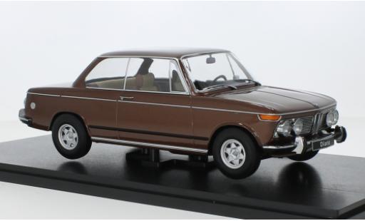 Modelauto Bmw 2000 ti Diana metallic brun 1970 1/18 KK Scale