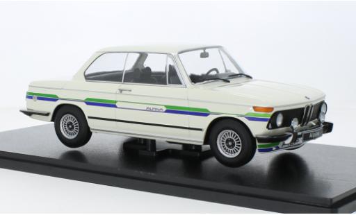 Modelauto Bmw 2002 alpina wit/D&Atilde;&copy;corer 1974 1/18 KK Scale