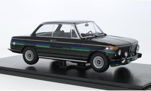 Modelauto Bmw 2002 alpina zwart/D&Atilde;&copy;corer 1974 1/18 KK Scale