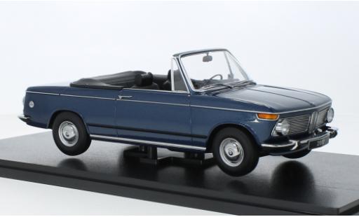 Modelauto Bmw 2002 Cabriolet Baur metallic blauw fonc&Atilde;&copy; 1968 1/18 KK Scale
