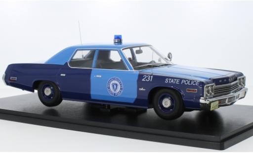 Modelauto Dodge Monaco police Massachusetts State Politie 1974 1/18 KK Scale