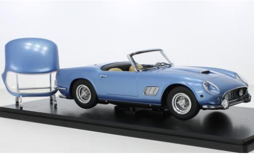 Modelauto Ferrari 250 GT California Spyder metallic blauw 1960 1/18 KK Scale