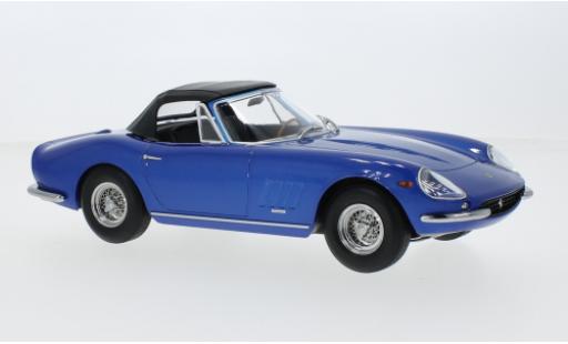 Modelauto Ferrari 275 GTB/4 NART Spyder metallic blauw 1967 1/18 KK Scale