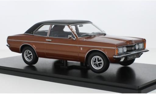 Modelauto Ford Taunus TC1 2000 GXL () metallic brun/mate-zwart 1971 1/18 KK Scale